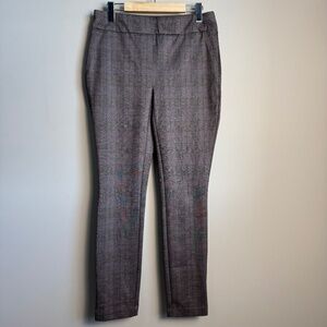 Dalia Women's 4 Plaid Pull-On Stretchy Pants Casual Dress Multicolor Academia